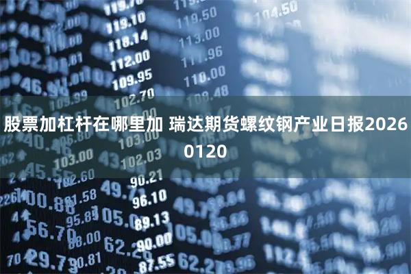 股票加杠杆在哪里加 瑞达期货螺纹钢产业日报20260120