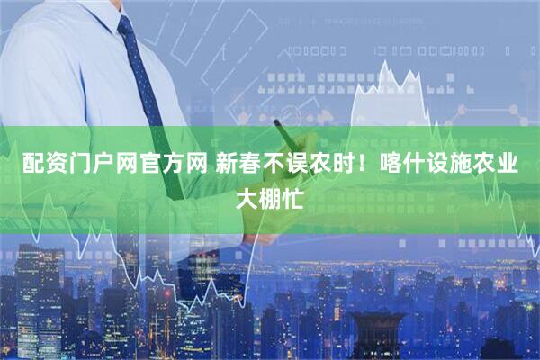 配资门户网官方网 新春不误农时！喀什设施农业大棚忙